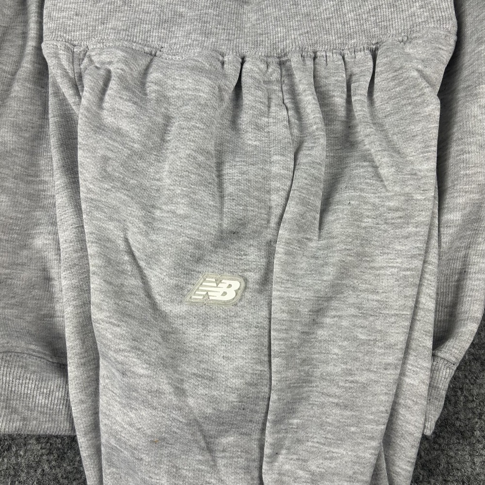 New Balance Fleece Sweatsuit Set Girls 5/6 Gray 2 Piece Quarter Zip Pants Outfit - Picture 8 of 9